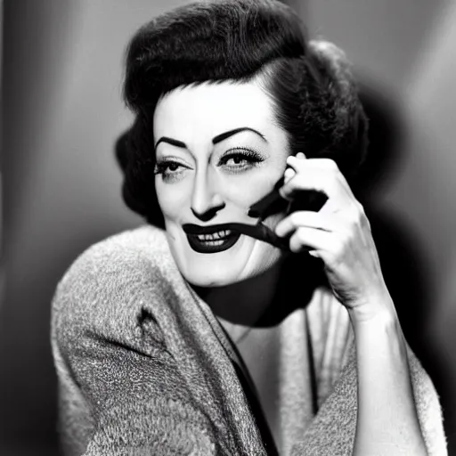 Image similar to joan crawford smoking, photo journalism