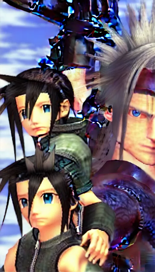 Image similar to the two complementary forces that make up all aspects and phenomena of life, from Final Fantasy VII