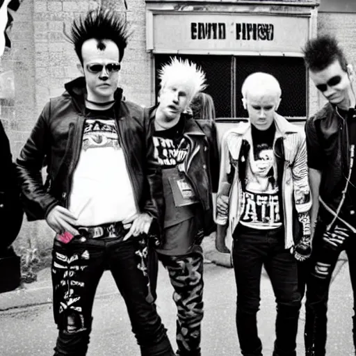 Prompt: punks not dead!, exploited, clash