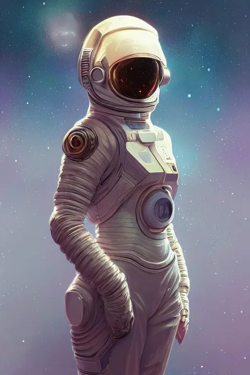 Image similar to portrait armored astronaut girl, looking for alien, ssci-fi, neon light and ufo effect, fantasy, intricate and very very beautiful and elegant, highly detailed, digital painting, artstation, concept art, smooth and sharp focus, illustration, art by tian zi and WLOP and alphonse mucha