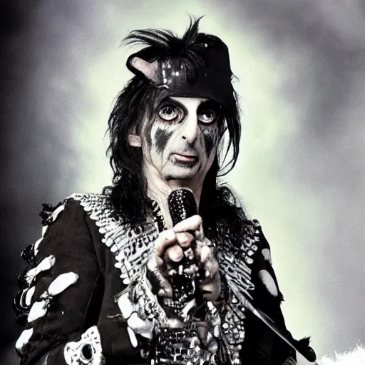 Image similar to alice cooper as a goat