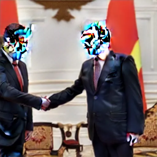 Image similar to Maduro shaking Putin's Hand