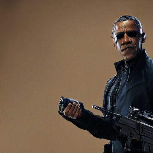 Prompt: Film still of Obama as Nick Fury. Marvel Cinematic Universe. Extremely detailed. Screenshot. 4K. Cinematic lighting.