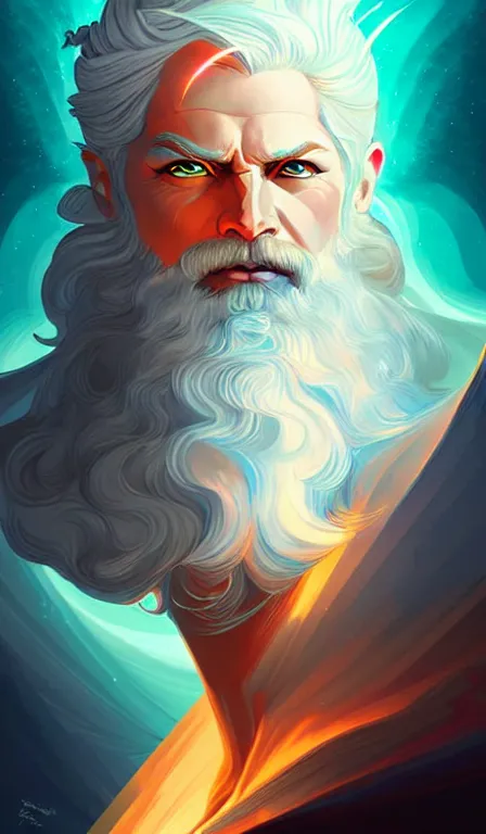 Image similar to the god zeus, portrait, sharp focus, digital art, concept art, dynamic lighting, by anna dittman and rossdraws