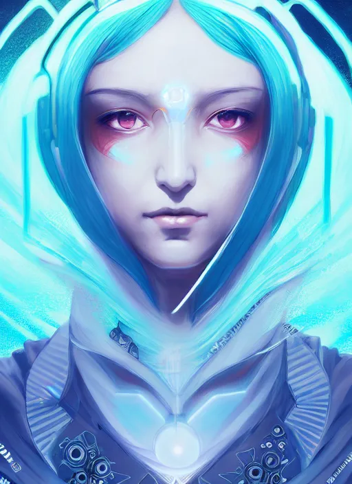 Image similar to symmetry!! portrait of hatsune miku, sci - fi, tech wear, intricate, elegant, highly detailed, digital painting, artstation, concept art, smooth, sharp focus, illustration, anato finnstark, anna kovalevskaya, pablo hurtado de mendoza, marton gyula kiss ( kimagu )