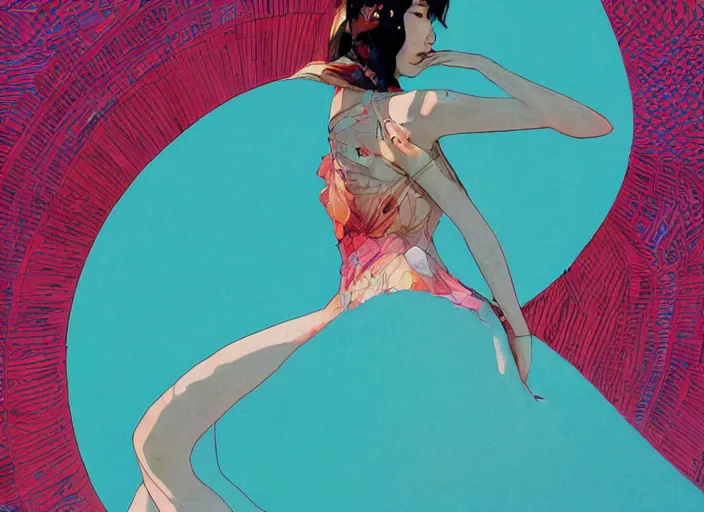 Image similar to lee jin - eun in luxurious dress emerging from turquoise water in egyptian pyramid city during an eclipse by conrad roset, m. k. kaluta, martine johanna, rule of thirds, elegant look, beautiful, chic, face anatomy, cute complexion, coherent symmetry