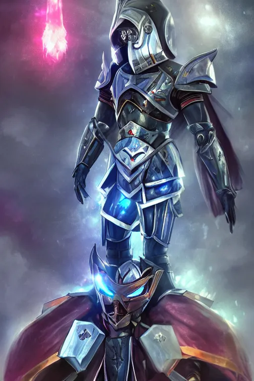 Image similar to helmet armor guardian destiny in witch queen illumination ray tracing hdr fanart arstation by sung choi robot ninja mask and eric pfeiffer and gabriel garza and casper konefal