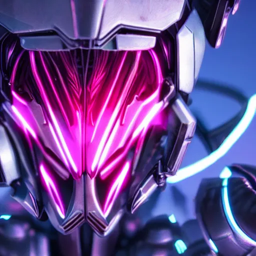 Image similar to synthwave cyborg wasp, detailed face, sharp focus, synthwave art, aesthetic, octane render, raw, cinematic