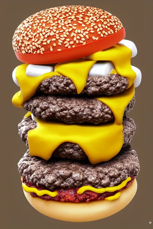 Image similar to cheeseburger made of marshmallows , hd,