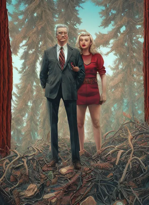 Image similar to twin peaks movie poster art, highly detailed, digital painting, artstation, concept art, smooth, sharp focus, illustration, artgerm, donato giancola, joseph christian leyendecker, wlop