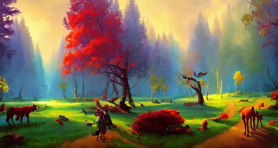 Image similar to Enchanted and magic forest, by RHADS