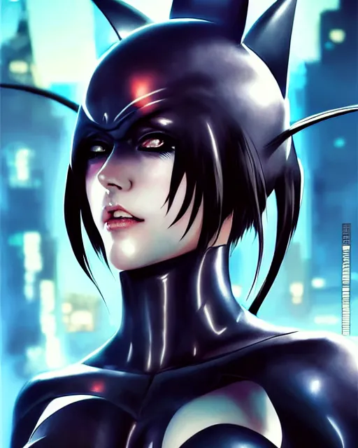 Prompt: portrait anime batman cosplay girl cute - fine - face, pretty face, realistic shaded perfect face, fine details. anime. realistic shaded lighting by katsuhiro otomo ghost - in - the - shell, magali villeneuve, artgerm, rutkowski jeremy lipkin and giuseppe dangelico pino and michael garmash and rob rey