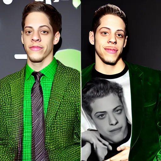 Prompt: pete davidson is green and sweet