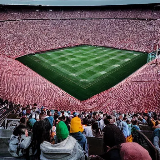 Image similar to stadium full of dead people behance