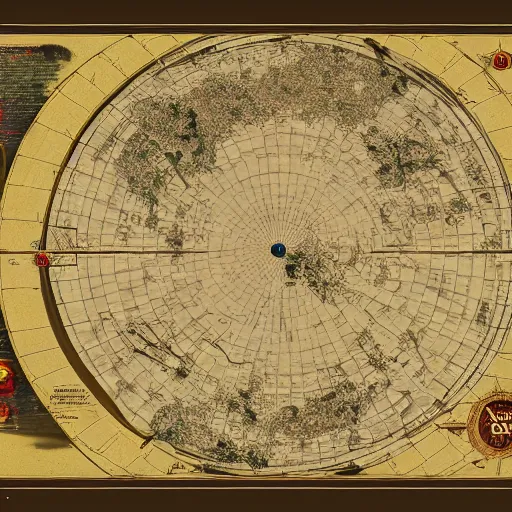 very detailed sacred map of ancient high technology | Stable Diffusion ...