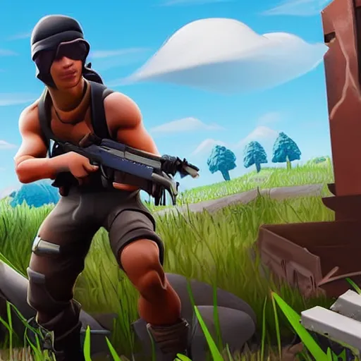 Image similar to rambo in fortnite