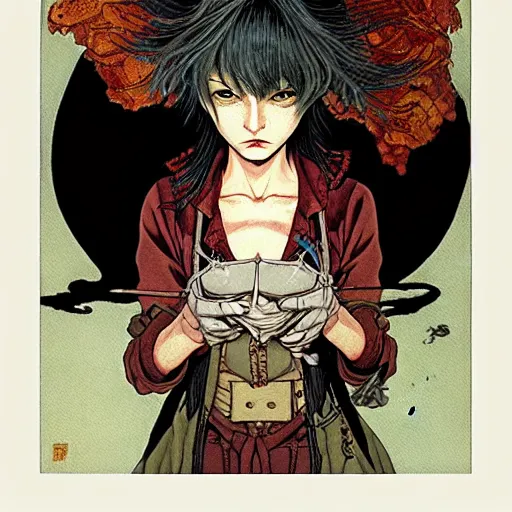 Image similar to prompt : portrait of rogue painted in miyazaki color style drawn by katsuhiro otomo and takato yamamoto, inspired by fables, china doll face, smooth face feature, intricate oil painting, high detail, sharp high detail, manga and anime 2 0 0 0