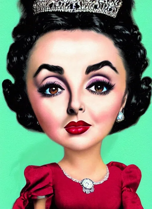 Image similar to elizabeth Taylor as a mark ryden doll, detailed digital art, trending on Artstation