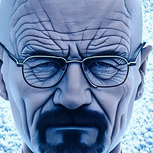 Prompt: walter white's face imprinted on snow, hyperdetailed, artstation, cgsociety, 8 k