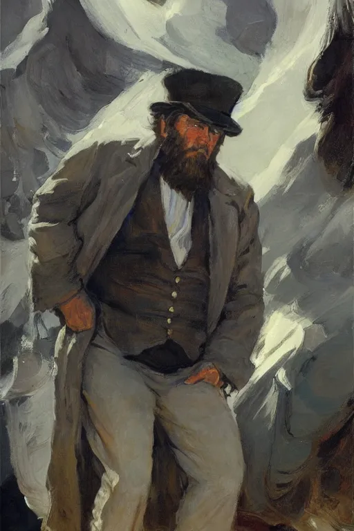 Prompt: a highly detailed beautiful portrait of captain ahab, by gregory manchess, james gurney, james jean