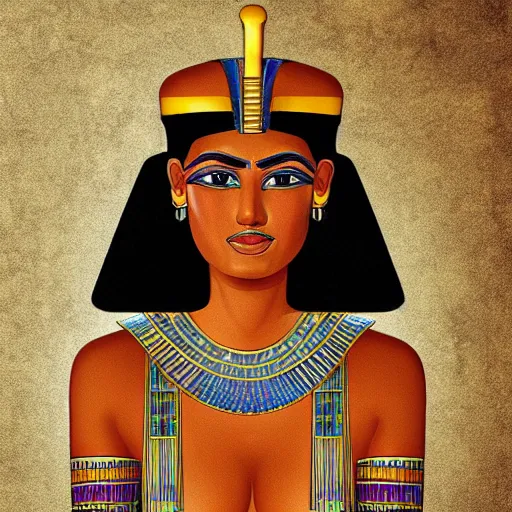 Image similar to Ancient Egyptian Hot Queen Sweating, potrait, Beautiful