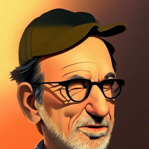 Image similar to face icon stylized minimalist steven spielberg, loftis, cory behance hd by jesper ejsing, by rhads, makoto shinkai and lois van baarle, ilya kuvshinov, rossdraws global illumination