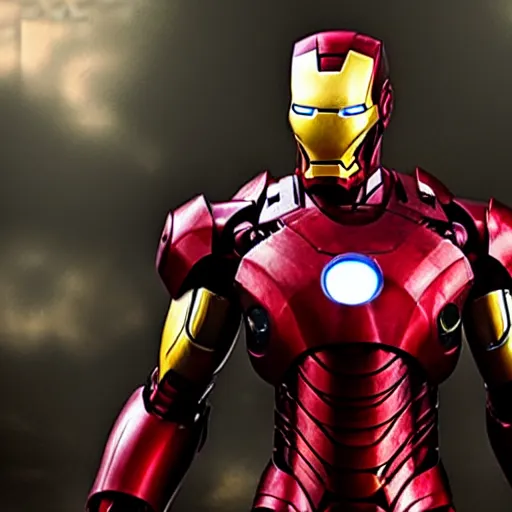 Prompt: < photo hd stunning gritty reimagined > iron man < / photo >