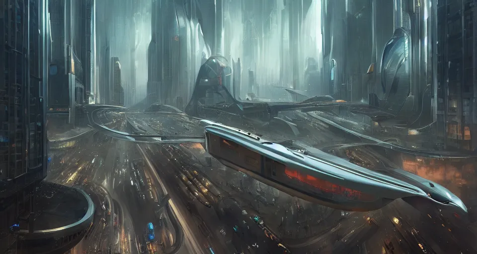 Image similar to The Futuristic Society by Greg Rutkowski, bustling streets, hovering hyperloop trains, inspired by Stephan Martiniere and Bjarke Ingels, fantasy, digital art, professional illustration, realistic, ultra detailed, atmospheric, cinematic lighting, movie concept art, hyper detailed, insanely detailed, corona render, octane render, colorful redshift render, 8k