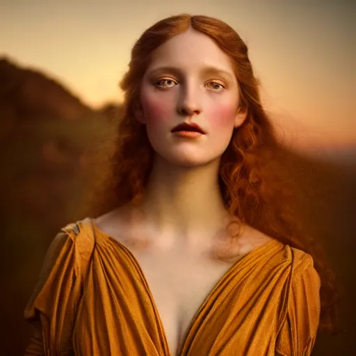 Prompt: photographic portrait of a stunningly beautiful renaissance art nouveau art deco female in soft dreamy light at sunset, contemporary fashion shoot, by edward robert hughes, annie leibovitz and steve mccurry, david lazar, jimmy nelsson, breathtaking, 8 k resolution, extremely detailed, beautiful, establishing shot, artistic, hyperrealistic, beautiful face, octane render