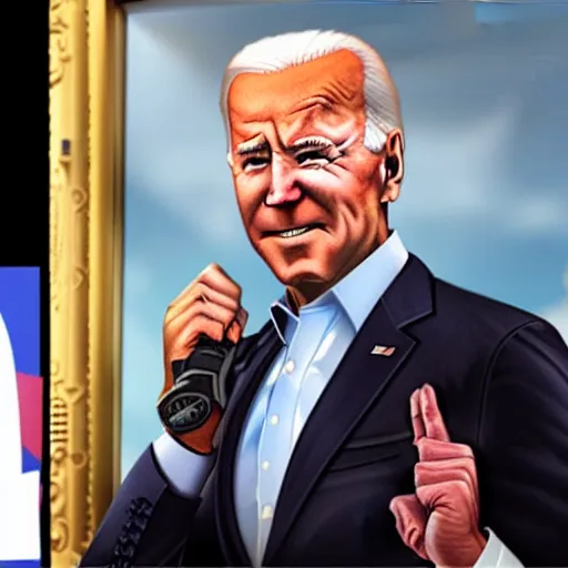 Prompt: Joe Biden in Fortnite