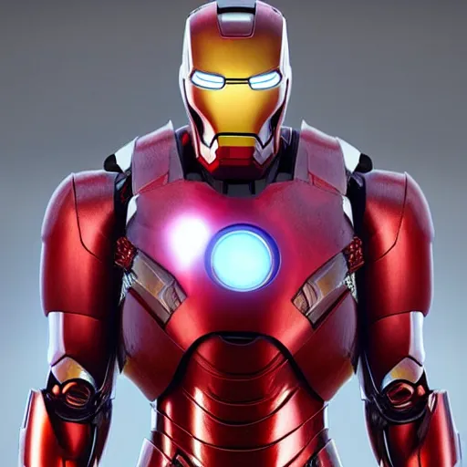 Image similar to minion iron man, UHD, hyperrealistic render
