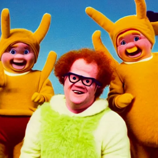 Image similar to Steve Brule in The Teletubbies