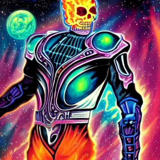 Image similar to cosmic ghost rider