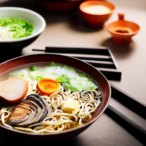 Prompt: an extremely appetizing bowl of ramen, studio lighting, 4 k