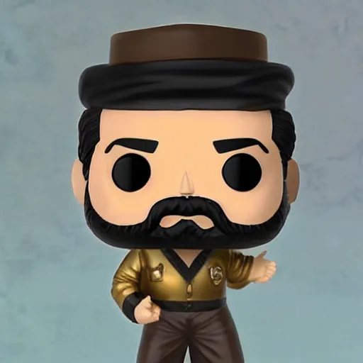 Image similar to saddam hussein funko pop,, high quality, high resolution