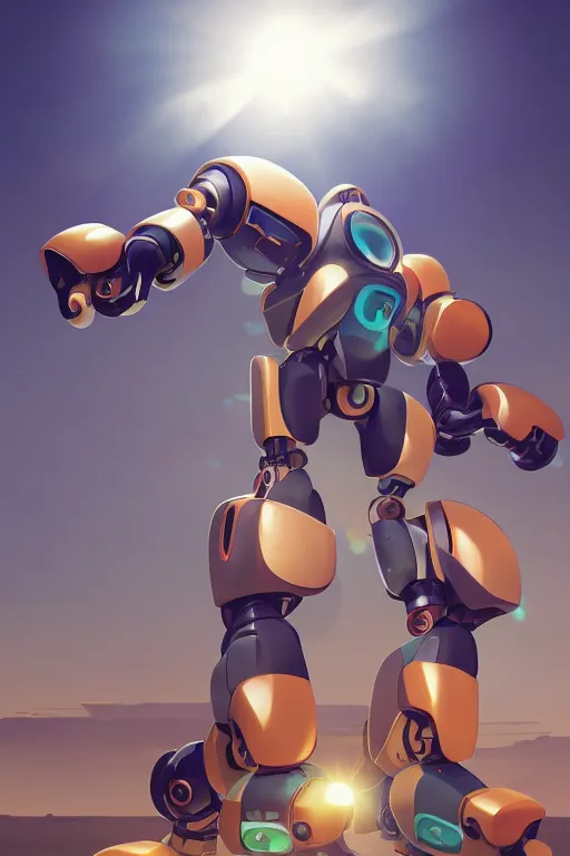 Image similar to metabots medabots medarotto medarot robot minimalist comics, behance hd by jesper ejsing, by rhads, makoto shinkai and lois van baarle, ilya kuvshinov, rossdraws global illumination ray tracing hdr radiating a glowing aura