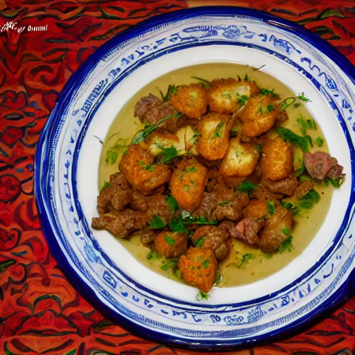 Image similar to An example of common Tumanian cuisine