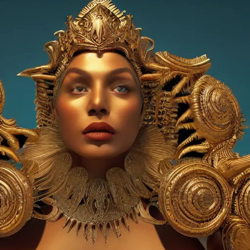 Prompt: queen of gods, 4 k, intricate, jaw dropping, gorgeous, surreal, octane render