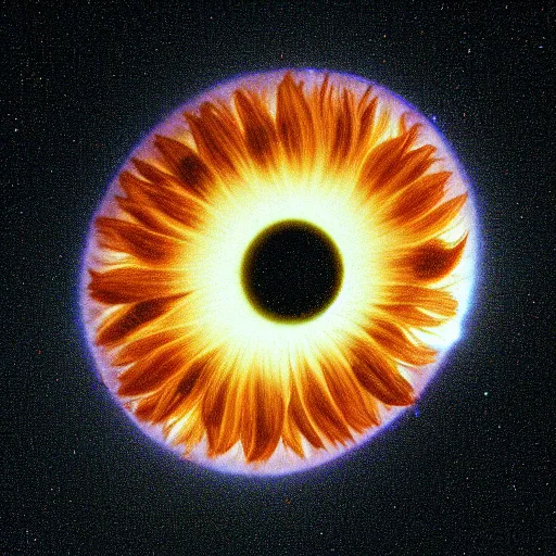 Image similar to 'Black Hole Blackhole Sunflower' Hubble Telescope image