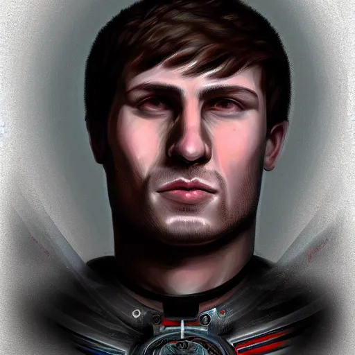 Image similar to a detailed portrait of andrii burkovich from gears