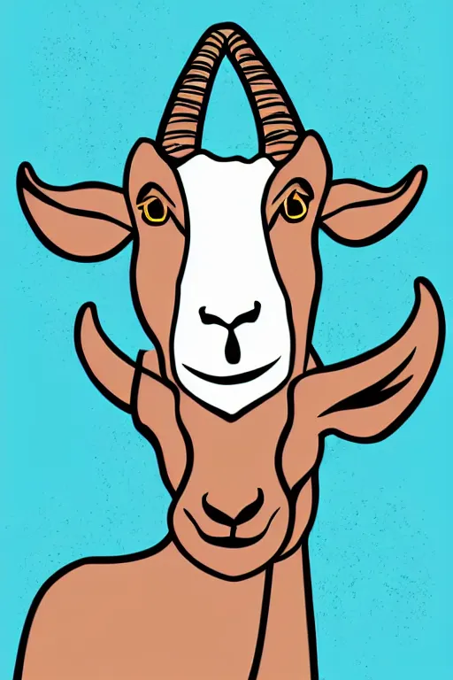 Image similar to Portrait of a goat that is a drug dealer, sticker, andromorphic, colorful, illustration, highly detailed, simple, smooth and clean vector curves, no jagged lines, vector art, smooth