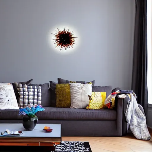 Image similar to mini supernova exploding in a living room