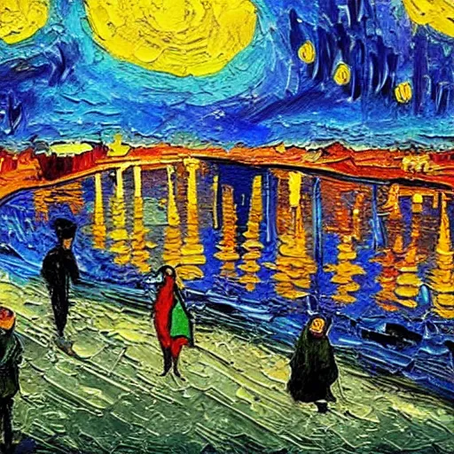 Image similar to every life has music today, painting in the style of van gogh