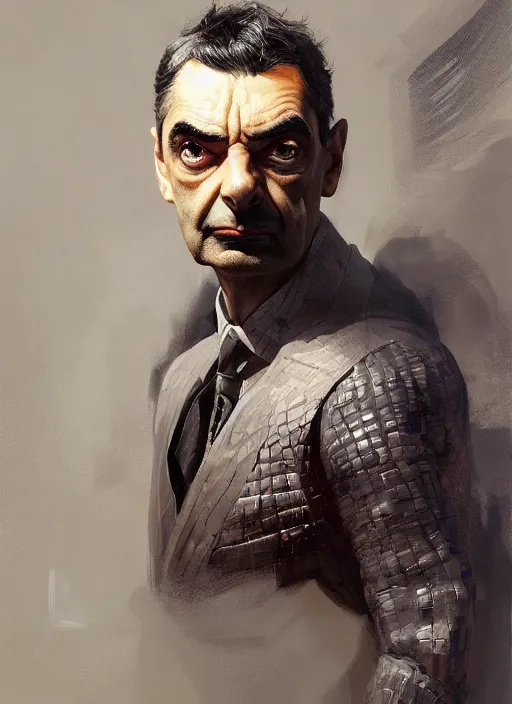 Image similar to Portrait of Mr. Bean, marvel comics, dark, intricate, highly detailed, smooth, artstation, digital illustration by Ruan Jia and Mandy Jurgens and Artgerm and Wayne Barlowe and Greg Rutkowski and Frank Frazetta