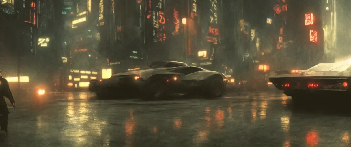 Image similar to realistic screenshot from blade runner movie, intricate, moody lighting, highly detailed, cinematic, photoreal octane rendering, syd mead, liepke, ruan jia, craig mullins, ridley scott