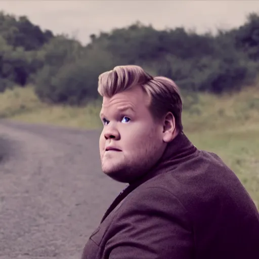 Image similar to james corden as a snake who is annoying to everyone in his surroundings, photo, cinematic, 8 k