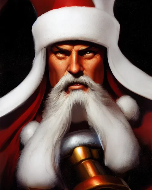 Image similar to cinematic portrait, smooth, saint nicholas by peter andrew jones, by mark brooks, hd, hyper detailed, 4 k