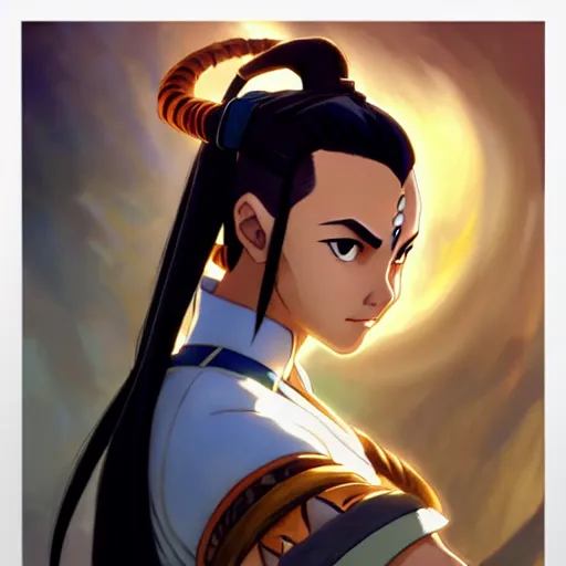 Image similar to Sokka from avatar the last airbender, fantasy, intricate, elegant, highly detailed, digital painting, artstation, concept art, matte, sharp focus, illustration, art by Artgerm and Greg Rutkowski and Alphonse Mucha