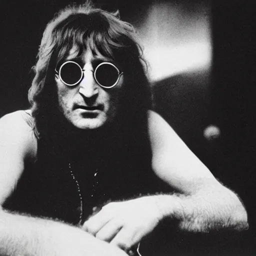 Prompt: John Lennon death metal vocalist