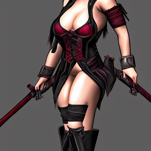 Prompt: rayne from bloodrayne game art